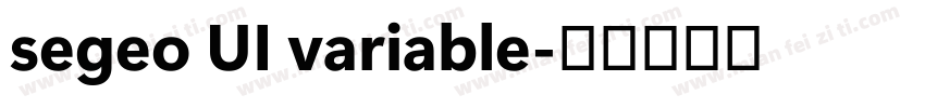 segeo UI variable字体转换